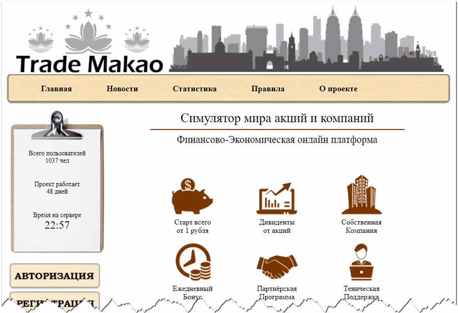Trade Makao игра с заработком денег trademakao.com – лохотрон, обман, мошенничество, развод, отзывы